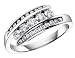 Jewelry : Diamond Journey Anniversary Ring 1/2 Carat (ctw) in 14K White Gold