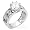 Sterling Silver Engagement Ring Wedding Ring 2ctw Cubic Zirconia Blue Stone Accented Solitaire