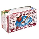 Celestial Seasonings Herb Tea, Raspberry Zinger, Tea Bags, 20-Count Boxes (Pack of 6)