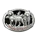 Call of the Wild Wolf Fang Pewter Belt Buckle