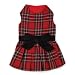 East Side Collection Holiday Tartan Pet Dress, X-Small, 10-Inch, Red