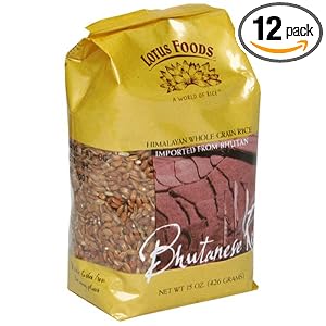 514EEFZZC3L. SL500 AA300 PIbundle 12,TopRight,0,0 AA300 SH20  Lotus Foods Bhutanese Red Rice, 15 Ounce Bags (Pack of 12)