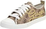 Guess Kids Heritage Low Fashion Sneaker (Toddler/Little Kid/Big Kid),Tan Coated Jacquard,6 M US Big Kid