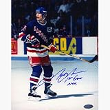 Mark Messier Autographed 1st Game on Ice as Ranger 16 x 20 - With 1st Game NY Ranger Inscript