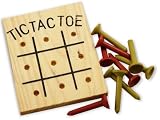 Wooden Tic Tac Toe Peg Game