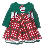 Newborn Baby Girls Clothes GREEN SNOWMAN Christmas Dress RARE EDITIONS 3M-9M