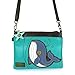 Chala Mini Crossbody Handbag, Pu Leather, Small Shoulder Purse Adjustable Strap (Whale)