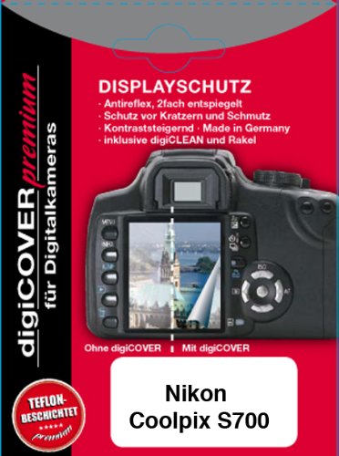 Digicover Premium Schutzfolie f&uuml;r Nikon Coolpix S700 Preisvergleich