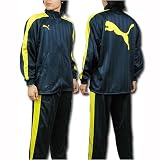 PUMA プーマ スパークロンストライプ ジャージ ジャケット＆パンツ　<strong>上下</strong>セット　862220-83-862221-83　ネイビー/ブレージングイエロー