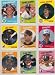 1989 BCM Baseball Card Magazine Insert (9) Card Lot #5 (1959 Topps Design) (Bret Saberhagen) (Harold Reynolds) (Carney Lansford) (Julio Franco) (Bruce Hurst) (Jimmy Key) (Ellis Burks) (Frank Viola) (Mark Langston)