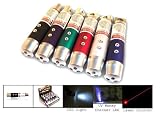 3 in 1 Laser Pointer 2 LED Flashlight UV Torch Keychain