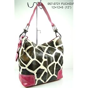 Women Handbags Purses Giraffe Animal Print Tote Fuchsia Bag Women Handbags Purses Giraffe Animal Print Tote Fuchsia Bag