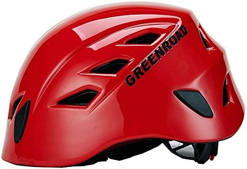 Greenroad High Quality Climbing Helmet, High-grade Pc+eps In-model,colorful Rock Climbing Helmet (red)