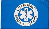 Emergency Medical Service EMS Flag - 3 foot by 5 foot Polyester (NEW)