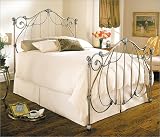 Monique Bed Queen Size with Headboard, Footboard and Frame in Bronze/Silver Finish By Fashion Bed Group