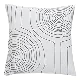 Woodgrain Outdoor Accent Pillow - Black (18 x 18")