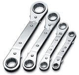 SK 342 4 Piece Standard 1/4-Inch to 3/4-Inch Offset Ratcheting Box End Wrench Set