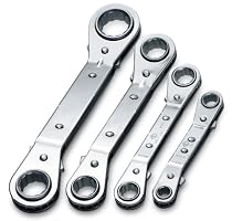 SK 342 1/4-to-3/4-Inch Standard Offset Ratcheting Box End Wrench Set, 4-Piece
