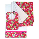Modern Grace Bib, Burp Cloth and Receiving Blanket Set