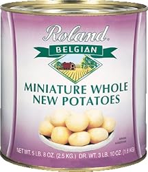 Roland Belgian Miniature Whole New Potatoes (150-180 Count), 5.5-Pounds Cans (Pack of 2)