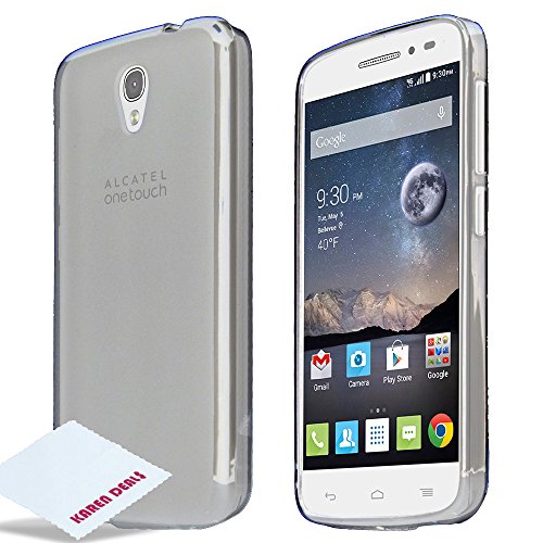 Alcatel One Touch POP Astro Case, [CLEAR] Slim & Flexible Anti-shock Crystal Silicone Protective TPU Gel Skin Case Cover for Alcatel One Touch POP Astro + Free KarenDeals Microfiber Cloth
