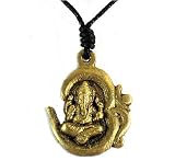 GANESH OM PENDANT ~ Brass ~ Unisex Design w/ Adjustable Cord