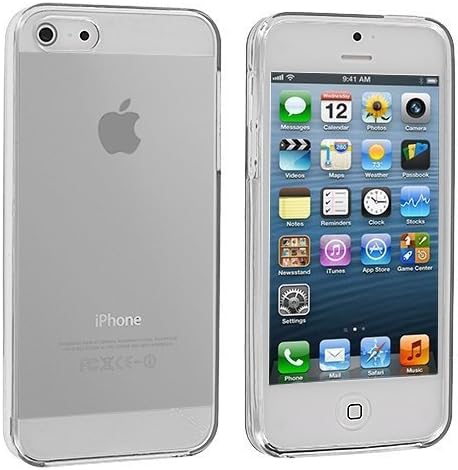 EverGoods Clear Plain TPU Rubber Skin Case Cover for Apple iPhone 5 5S