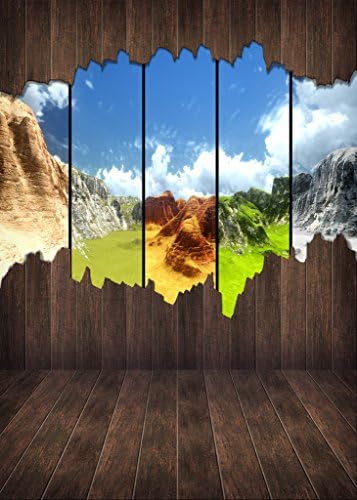 CameRait Wood series theme 5X7FT Indoor Studio Photography Background Computer-printed Poly Fabric Seamless Backdrop MK118