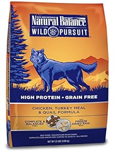 Natural Balance Wild Pursuit Chicken, Turkey Meal & Quail Formula Dry Dog Food, 22-Pound Natural Balance Wild Pursuit Chicken, Turkey Meal & Quail Formula Dry Dog Food, 22-Pound