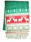 Reversible Reindeer Snowflake Christmas Scarf Ugly Sweater