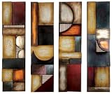Wrought Iron Metal Wall Sculpture Art S/4 Art 31x8 144 $5.49 Shipping Only