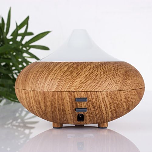 Uvistar ABS and PP plastic Mist Humidifier with 7 Colors LED Lights Waterless Auto Shut-off, Light Brown