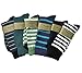 Fine Fit Men's Dress Socks Designer Multicolor Stripes Size 10-13 (6 Pairs)
