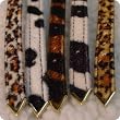 Animal Print Collar and Lead Set for Small Dogs and Cats - 8 Inches Long - 3/8 Inch Wide - JAGUAR