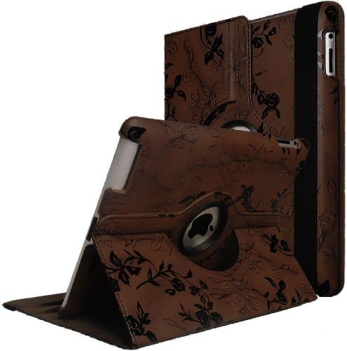 FOR APPLE iPad 2,3,4 Generation PREMIUM QUALITY PU LEATHER PROTECTIVE CASE COVER with Built-in 360° Rotating Stand Wake Up/Sleep Function plus 2 Screen Protectors and Stylus!!!