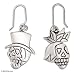 Earrings, 'Smiling Deadly Couple' 0.6 W 1.4 L