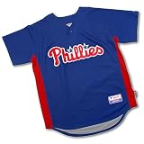 Majestic MLB Adult Cool Base Practice Jerseys - Philadelphia Phillies(Royal)