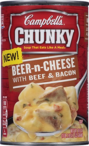 Campbell's Chunky Soup, Beer-n-Cheese with Beef & Bacon, 18.8 Ounce (Pack of 12)
