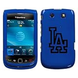BLACKBERRY TORCH 9800 BLACK LA DODGERS LOGO OUTLINE ON A BLUE HARD CASE COVER