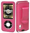 iPod nano 5G Accessories. Premium Pink iPod Nano 5th Generation Leather Case with Belt Clip