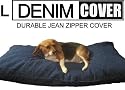 50"X29" Large Durable Tough Denim Jean Dog Pet Bed Cover case