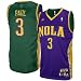 Search : adidas New Orleans Hornets #3 Chris Paul Gold-Purple-Green Mardi Gras Swingman Basketball Jersey
