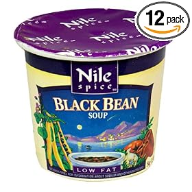 Nile Spice Black Bean Soup, Low Fat, 1.9-Ounce Cups (Pack of 12)