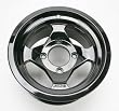 AMS Black Cast Aluminum Front Wheel - 12x7, 4/115, 5+2* , Material: Aluminum, Color: Black 0021270C-BLK