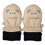 ミトン手袋 うさぎさん くまさん刺繍 通園やお外遊びに大活躍 j-280003 (3～4才用, くまさん)