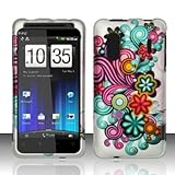 HTC EVO Design 4g Accessory - Rainbow Conceptual Flowers Design Protective  ....