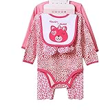カバーオール長袖 ロンパース ボディスーツ　ベビー靴　 前掛け付き 5枚セット　キティ 12M