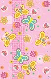 All Over Prt Pl Tablecover 54 x 108 Butterflies & Flowers - 6 Count