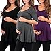 Women's Draped Maternity Tunic Top by Rags and Couture - Made in USA