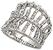 14k White Gold 3/4 (19mm) wide Ring, w/ 1.20 Carats Brilliant Cut Diamonds